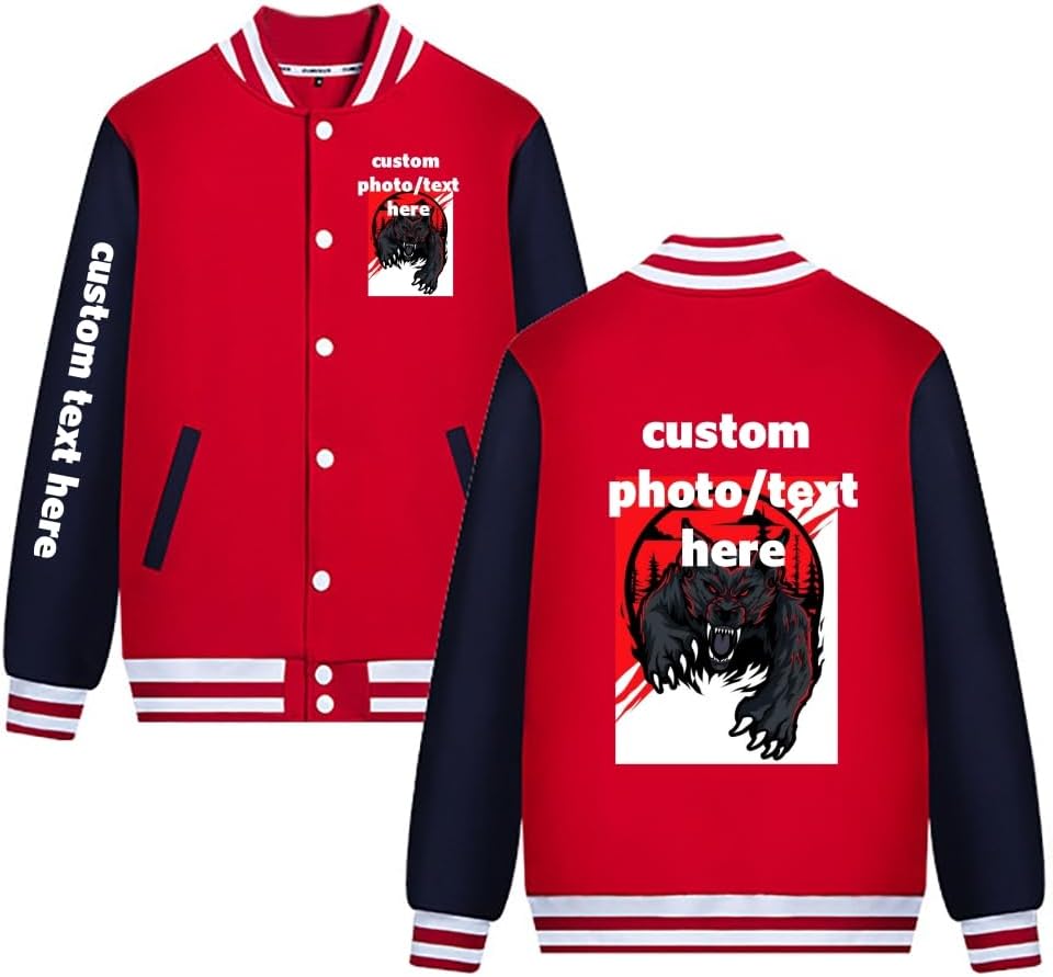 Samantha Custom Logo Jackets College Baseball Bomber Letterman Coats Cotton Unisex Varsity Jackets