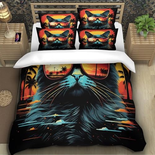 Housse de couette microfibre résistante motif cochon 3D respirante