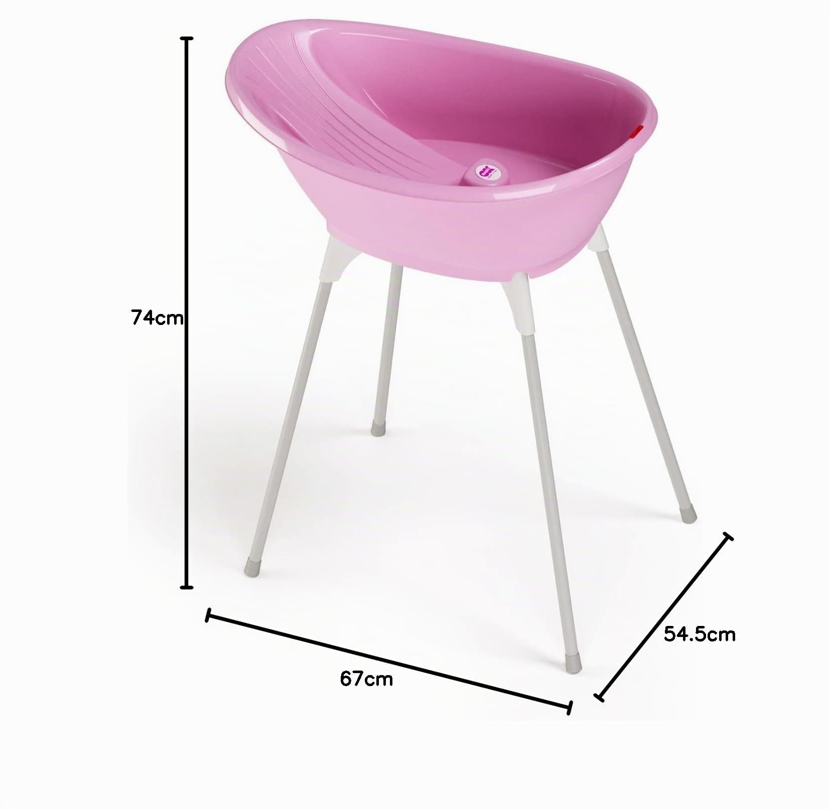 OKBABY Kit Bella bañera más soporte - Perfecto para la hora del baño desde 0-12 meses - Rosa