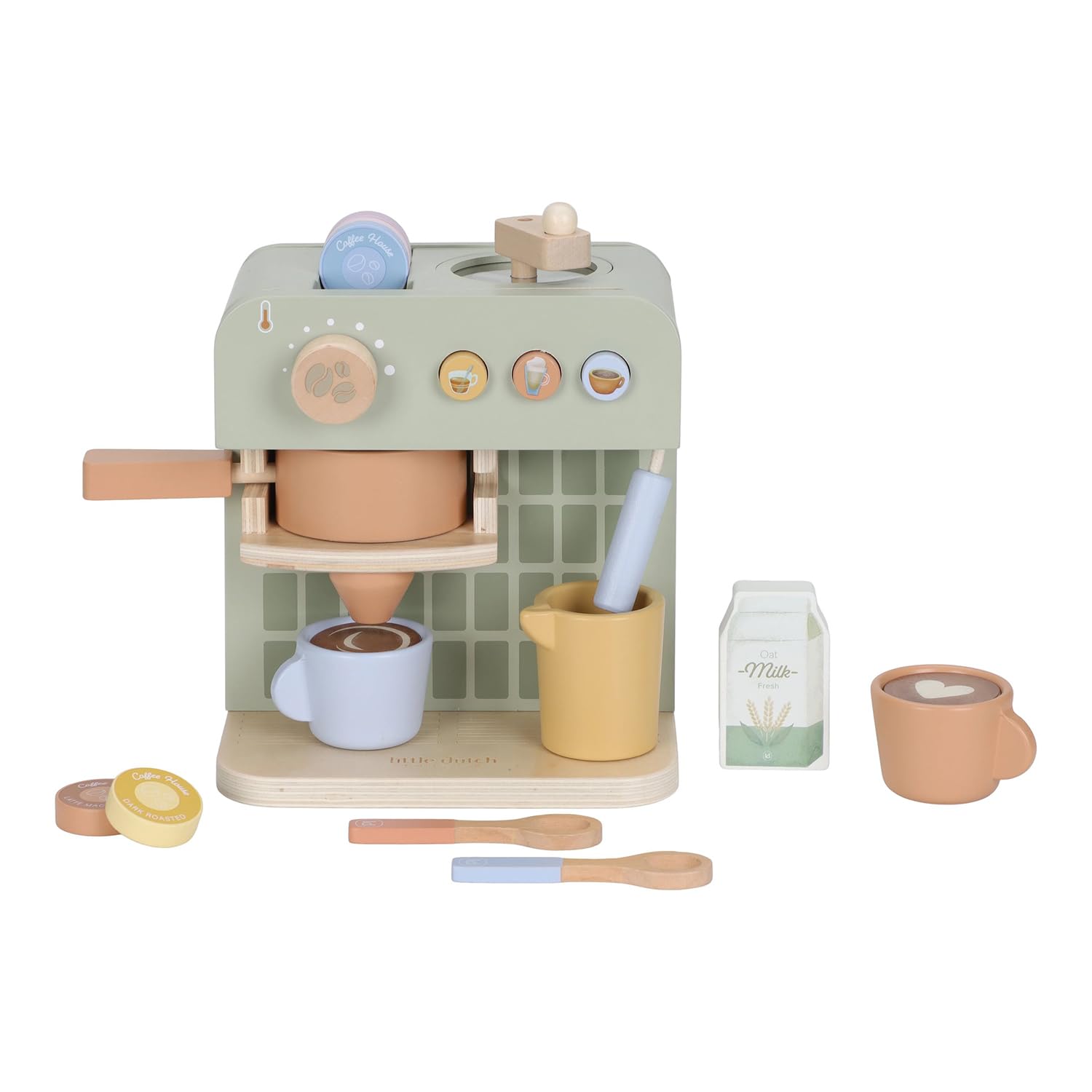 Little Dutch 2512 Wooden Coffee Machine with Accessories