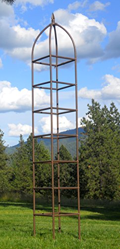 H Potter Trellis Large Obelisk For Climbing Garden Plants Weather Resistant Iron And Metal Vertical Yard Art #TOP3