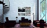 Decoración de habitaciones Cuadro de Ciudades Roma en Aluminio Gris Cepillado Impresión Digital  Blanco y Negro  Medida 100 x 100 cm  Dibond para Pared, Resistente y Económico