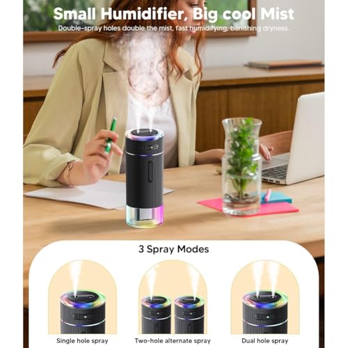 Humidificateur pour chambre à coucher à double buse nomade et compact - 7