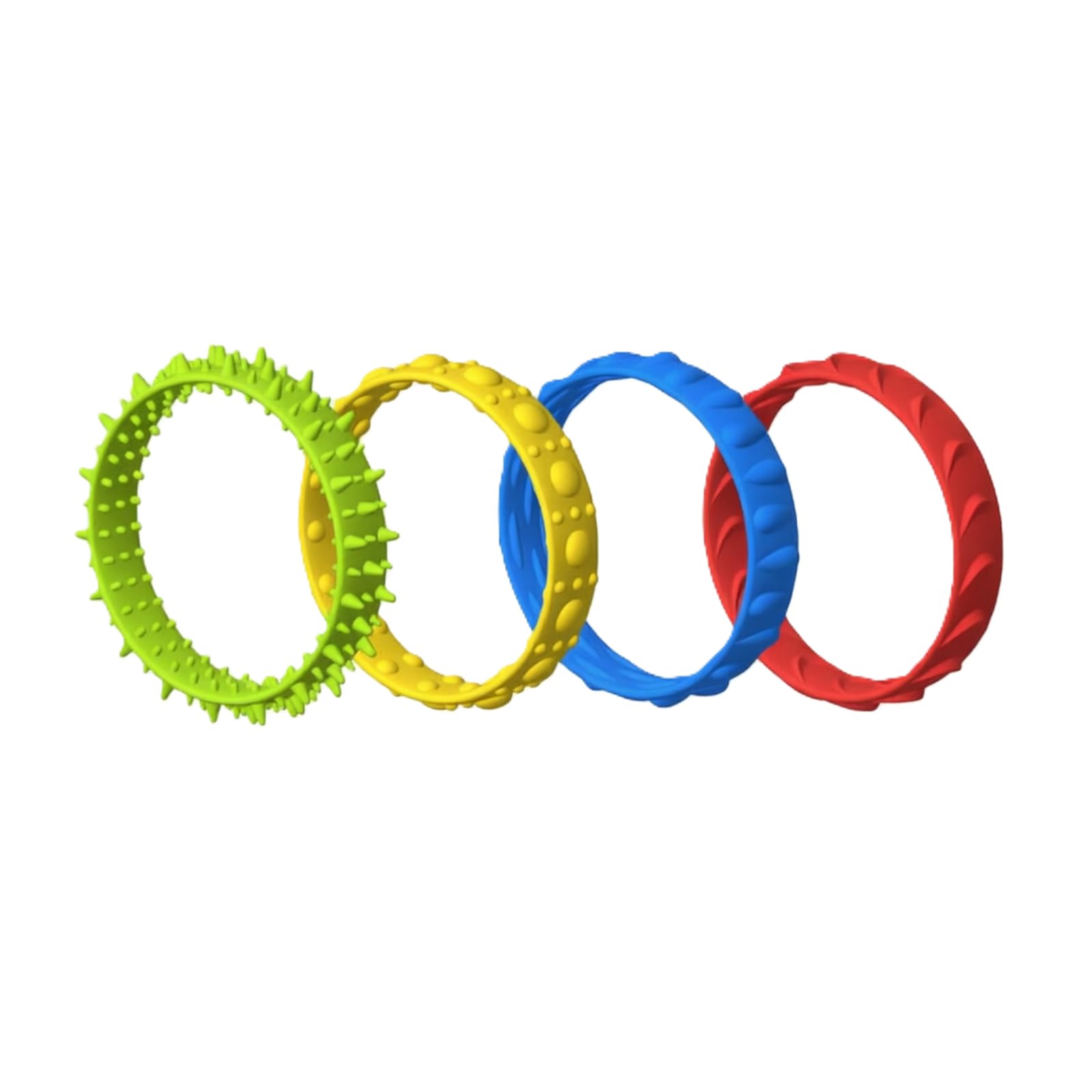 Sensory Fidget Bracelet, 4 Pack Textured Silicone Stretchy for Kids Adults.