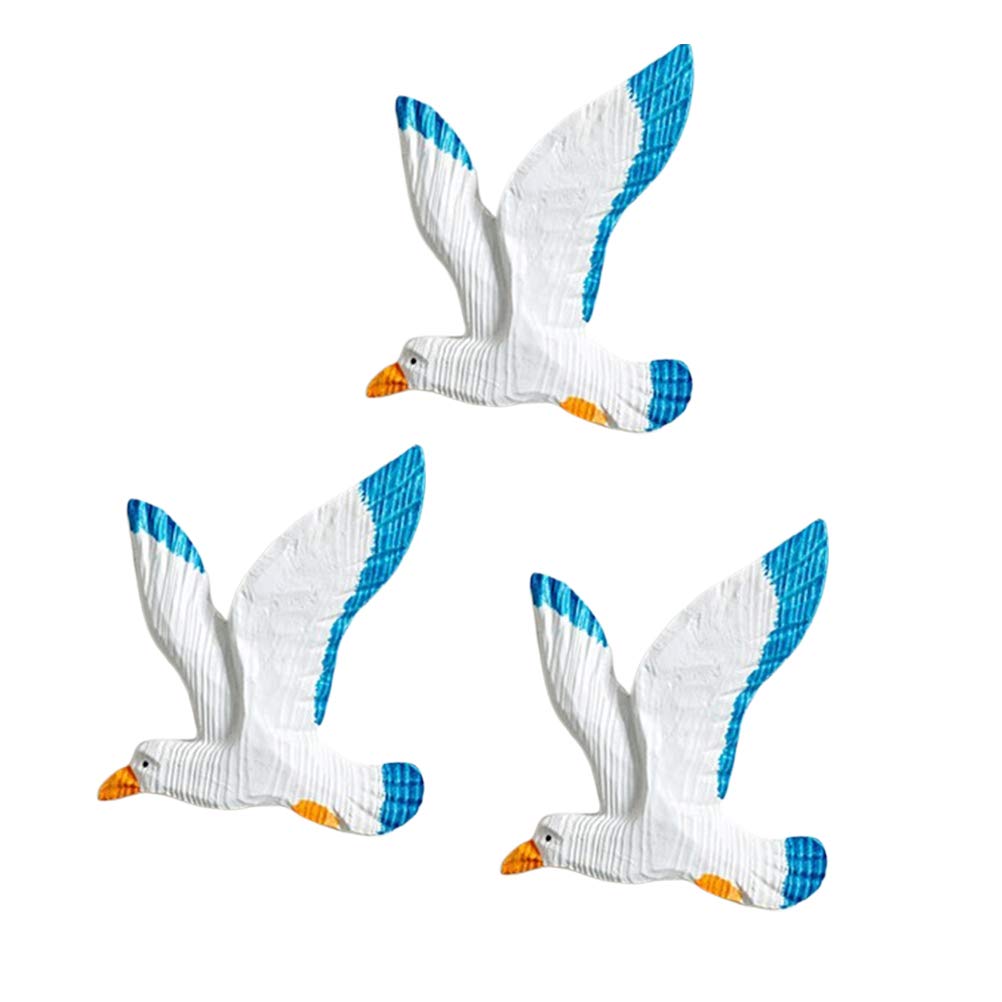 Vaguelly 3pezzi Gocce Di Uccelli Appese in Resina Gabbiani Da Parete Per Casa Uccelli Creativi Da Appendere Per Interni Gabbiani Di Appesi