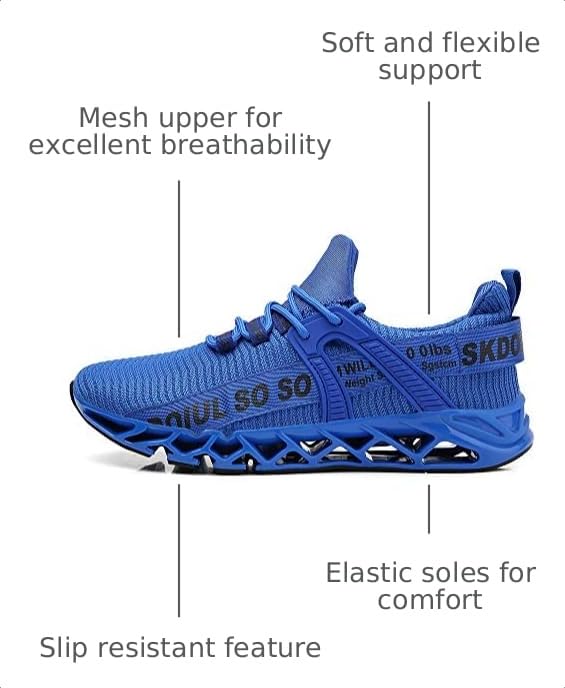 Image of SKDOIUL Sport Running Shoes for Mens Mesh Breathable Trail Runners Fashion Sneakers