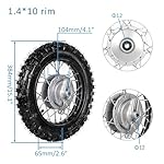 10-Front-Rear-Wheels-250-10-Tire-Rim-Front-Forks-Shock-Rear-Swing-Arm-12mm-Axle-Drum-brake-Kit-for-XR50-CRF50-TTR50-PW50-Apollo-SSR-50cc-70cc-90cc-110cc-Dirt-Pit-Bike-Motocross-Offroad