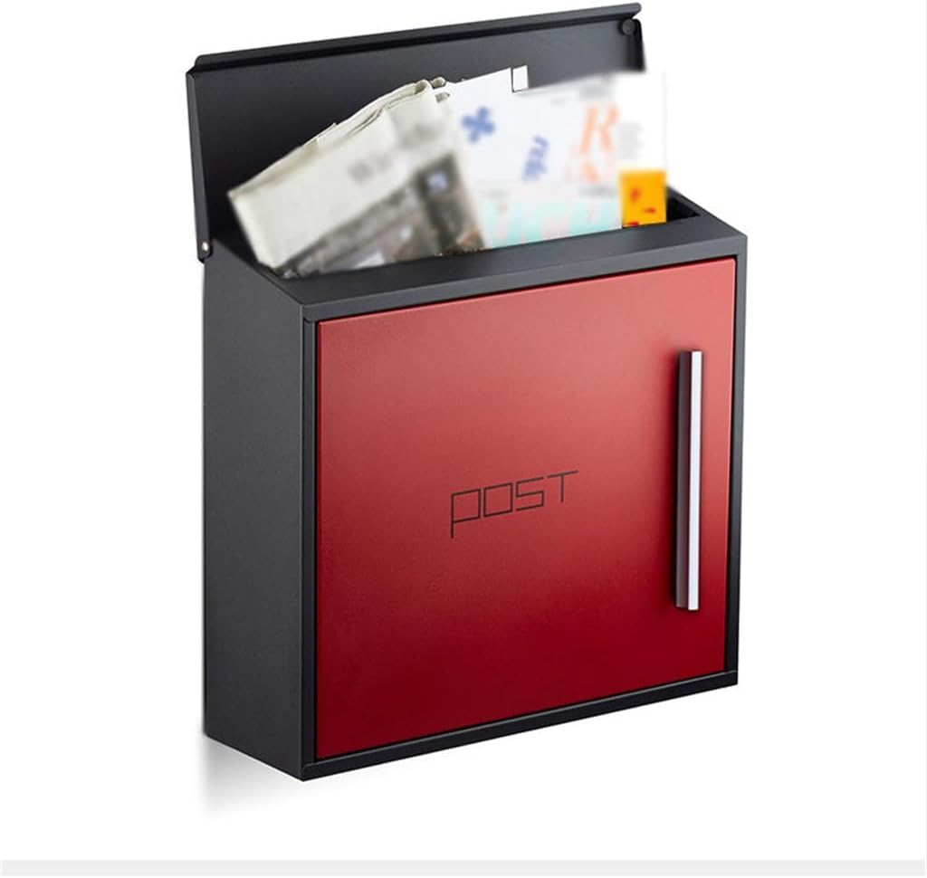 HBJWOV Indoor and Outdoor Mail Boxes Creative Villa Email Boxes(Gray)