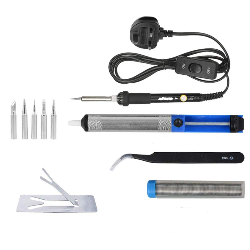 Zpyxbh Wood Burning Pyrography Pen Kit, 10 Pcs 60W Adjustable Soldering Iron Carving Pyrography Tool Wood Embossing Burning Soldering Pen Set Welding Tips Kit