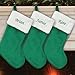 GiftsForYouNow Embroidered Green Plush Personalized Christmas Stocking, Customized, Stocking for The Mantle