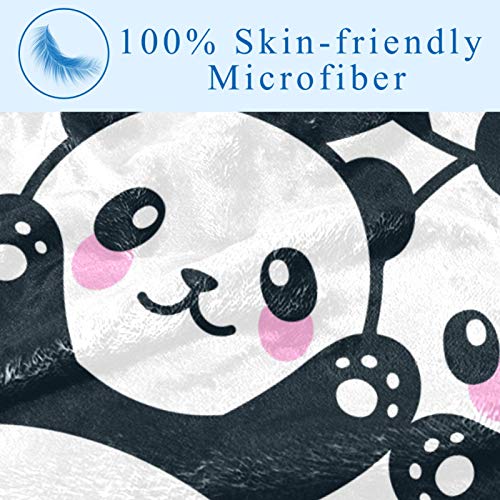 Couverture douce sans couture thermique motif panda pour canapé - 4