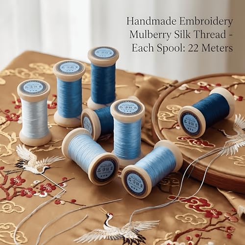 Image of Natural 100% Mulberry Handmade Embroidery Silk Thread Silk Floss (64)