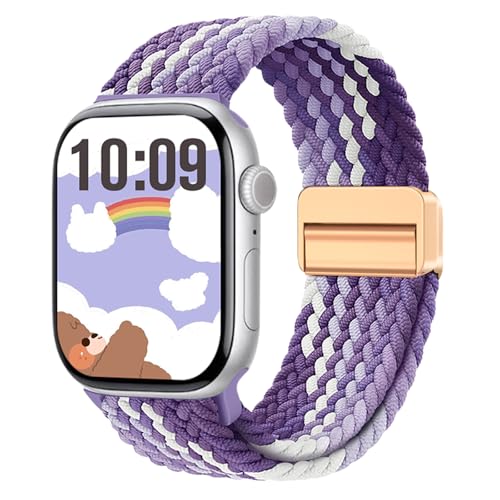 Braided Magnetic Bands Compatible with Kids Apple Watch Band, Adjustable for Small Wrist | Compatible with Series 1-10/SE/Ultra | 38/40/41/42/44/45mm/46mm/49mmSoft & Durable Replacement Strap - image 1