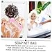 PartyKindom 15Pcs Soap Pouch Random Color Foaming Net for Soap Storage Easy Drying Exfoliating Bags for Body Wash for Bathing and Shower Fun