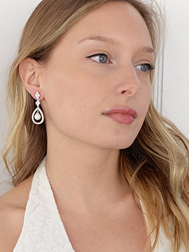 Mariell Pearl Bridal Wedding Earrings for Bride, Pearl Jewelry for Bridesmaid, Prom, Mother of the Bride3