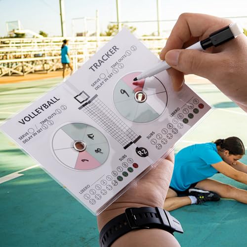 runnico 2pcs volleyball trackersportable volleyball rotation trackers with markersport volleyball rotation trackers for strategy techniques officials referees and coaches
