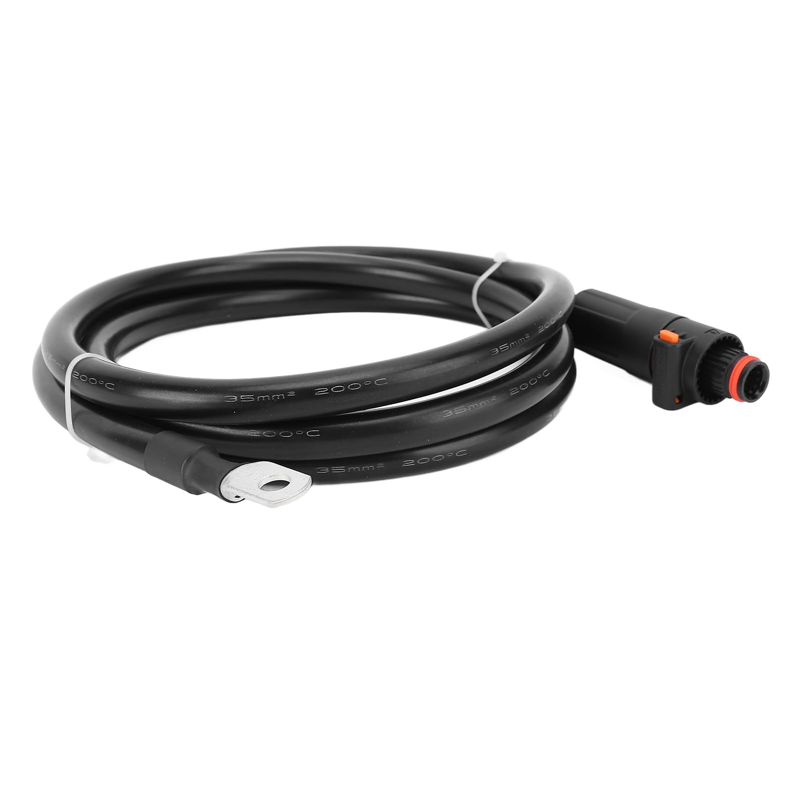 Batteriekabel, 35 mm², Schwarzer Gerader Stecker, SC35-8-Klemme, Leistungsstarkes, Flexibles, Langlebiges Wechselrichterkabel für Marine, Motorrad, Auto, Traktor (1m/3,3ft)