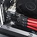 immagine 2MZHOU Scheda PCIe Sata X4 di Espansione a 6 Porte, Chip ASM1166 a 6 Porte, Supporta 6 Dispositivi Sata 3.0 Convertitore Adattatore Integrato per PC Desktop