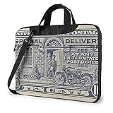 Sacoche Ordinateur Portable Timbre-poste américain vintage Sacoche Ordinateur Portable Housse Ordinateur Travail Sac à Bandoulière Homme Femme d'affaires PC