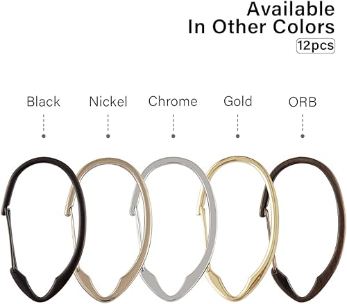 Miniatura 9 de Utopia Alley Ganchos de ducha  Anillos de cortina de ducha para baño  Ganchos de cortina de ducha a prueba de óxido para cortina de ducha o forro