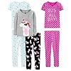 Simple Joys by Carter’s Conjunto de pijama de algodón ajustado de 6 piezas para bebés, niños pequeños y niñas, paquete de 3