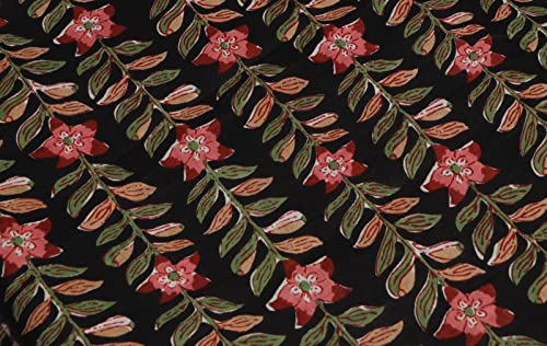 Tissu sérigraphié en coton fleuri 10 Yards pour loisirs créatifs et couture fluide