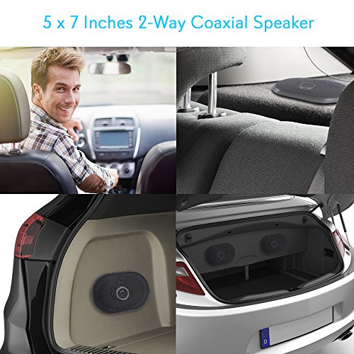 2-Way Universal Car Stereo Speakers - 200W 5” X 7” / 6” X 8” Universal Oem Quick Replacement Component Speakers Vehicle Door/Side Panel Mount Compatible, Pro Audio Car Speakers - Lanzar Dct5.72 (Pair) #TOP5