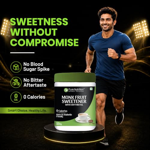 Image of Pure Nutrition Monk Fruit Powder with Erythritol 1200g | MonkFruit Powder Complex I Sugar Replacer I MonkFruit Sugar Extract For Cooking & Baking | Keto & Diabetic Friendly | Natural Sugar Alternative for Baking & Drinks (400x3)
