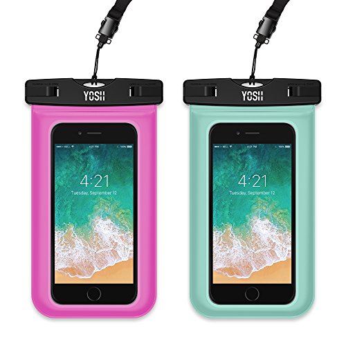YOSH Waterproof Phone Pouch Universal Waterproof Phone Case Cell Phone Dry Bag Pouch Compatible with iPhone Xs/X/8/7/6/6S Plus Galaxy S9/S8/S7 Edge Note 5 Pixel 2 up to 6.0