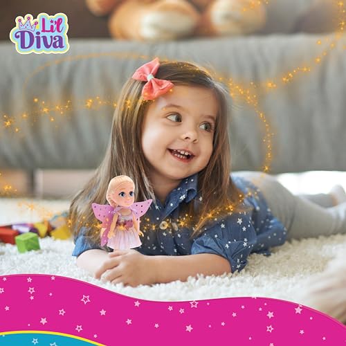 Image of Li'l Diva Fairy Twinkle 6 inch Doll|India's First Preschool RolePlay Pretend-Play Doll with Accessories|Birthday Gift|Toy Dolls for Girls 3+|Movable Arms & Legs|Beautiful Dress|Elegant Eyes|Soft Hair Play