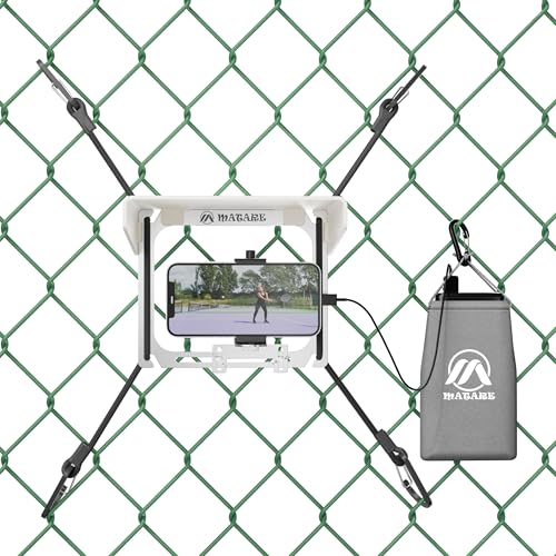 Cell Phone Fence Mount with Shade Mounting Kit Works with iPhone Mevo Start Phones GoPro and Other Action Cameras for Recording Baseball Softball and Tennis Games(Mini Plus)