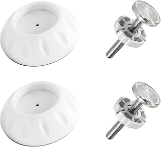 2 Pack Gate Wall Protector with Threaded Spindle Rods M10, Pressure Mounted Gate Extender Extension, Dog Gate Banister Adapter, Pet Gate Wall Cups Replacement Parts Hardware for Stairs