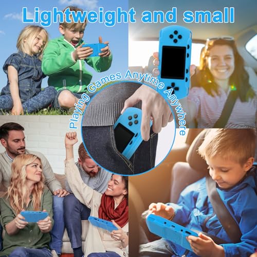 30 Screen Retro Handheld Game for Kids Adults Portable 258 Preloaded Classic Video Games Rechargeable Gaming Player for Travel Electronic Xmas Gift for Boys Girls