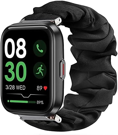 Compatible with ID208BT Smartwatch Bands, LamshawFabric Elastic Scrunchie Elastic Watch Band Women Cute Replacement Straps Compatible with GGZZ ID208/Tensky ID208/TMHAI ID208/AEAC ID208/Konitee ID208/Gydom ID208/VRPEFIT ID208BT Smartwatch(NOT ID207)