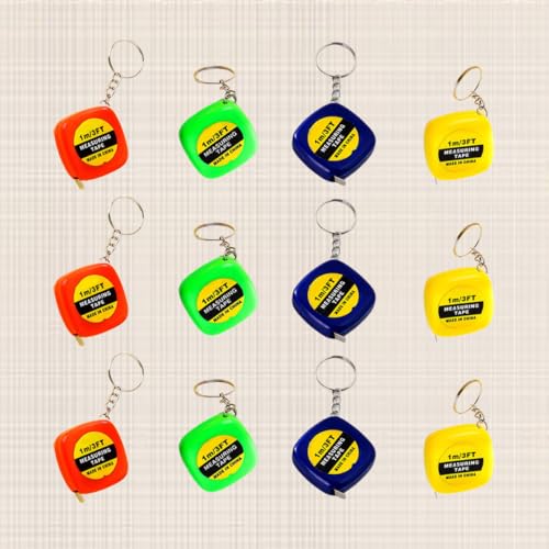 Cinta métrica portátil mini con llavero OSALADI 24 pzas miniatura 6