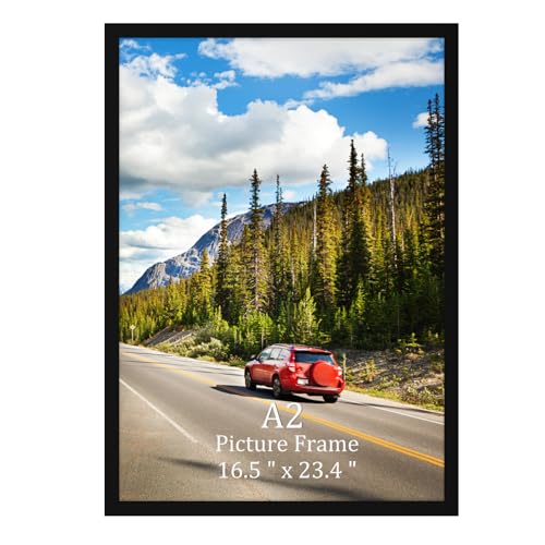 Giftgarden Marco A2, Marcos de Fotos Negro de Aluminio, Perfecto para Enmarcar Paisajes, Retratos, Obras de Arte y Fotografías, Ideal Opción para Espacios de Arte, Oficinas y Hogares