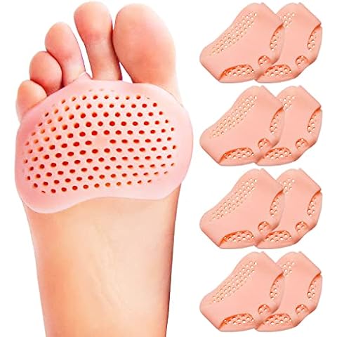 PrettSole 4 Pairs Metatarsal Pads | Metatarsal Pads for Women | Ball of Foot Cushions, Forefoot Cushions Support for Metatarsalgia, Morton's Neuroma Pain Relief Cover