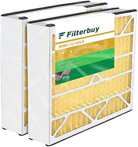 Filterbuy 20x25x5 Air Filter (2-Pack, MERV 11), Replacement HVAC AC Furnace Filters for Trion Air Bear, Air Kontrol, Generalaire, Payne, Skuttle, and Ultravision (Actual Size: 19.63" x 24.13" x 4.88")