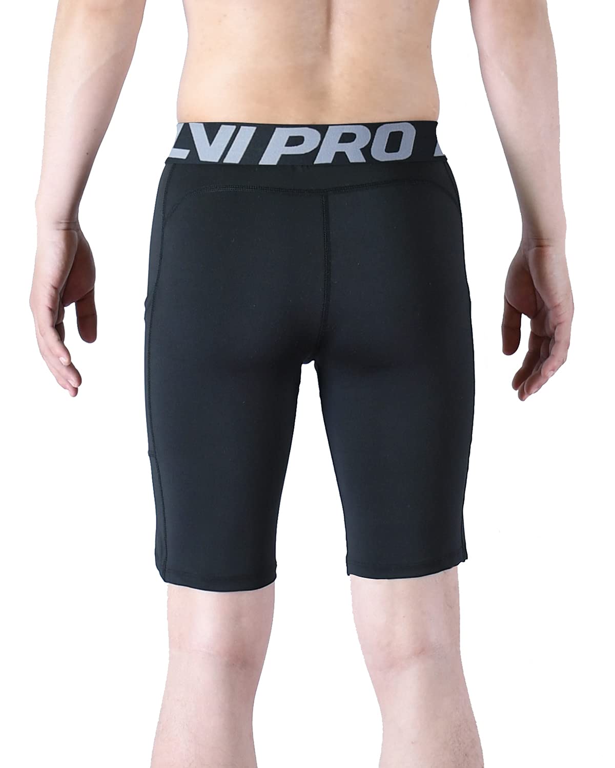 Pack de 3 pantalones cortos de compresión para hombre con bolsillos de capa base para correr, entrenamiento, entrenamiento