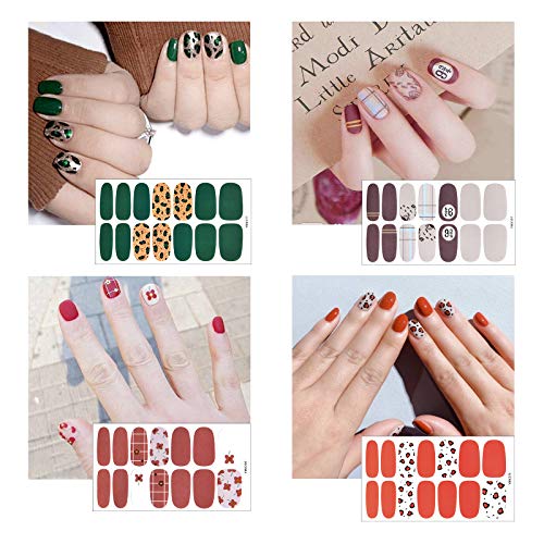 20 vellen nagellak sticker volledige wrap nail art sticker, Kalolary luipaard print zelfklevende nail art sticker strip… - Afbeelding 8
