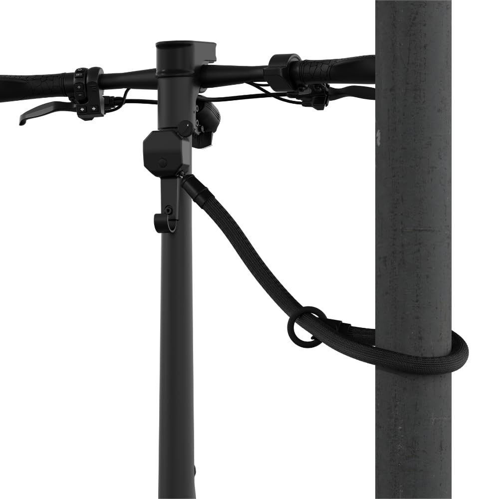 Egret Easy Lock 2-in-1 - E-Scooter Schloss, 120 cm E Roller Schloss mit hoher Sicherheitsstufe und Schlüssel, Kompatibel mit Egret Ey! und X, Schwarz