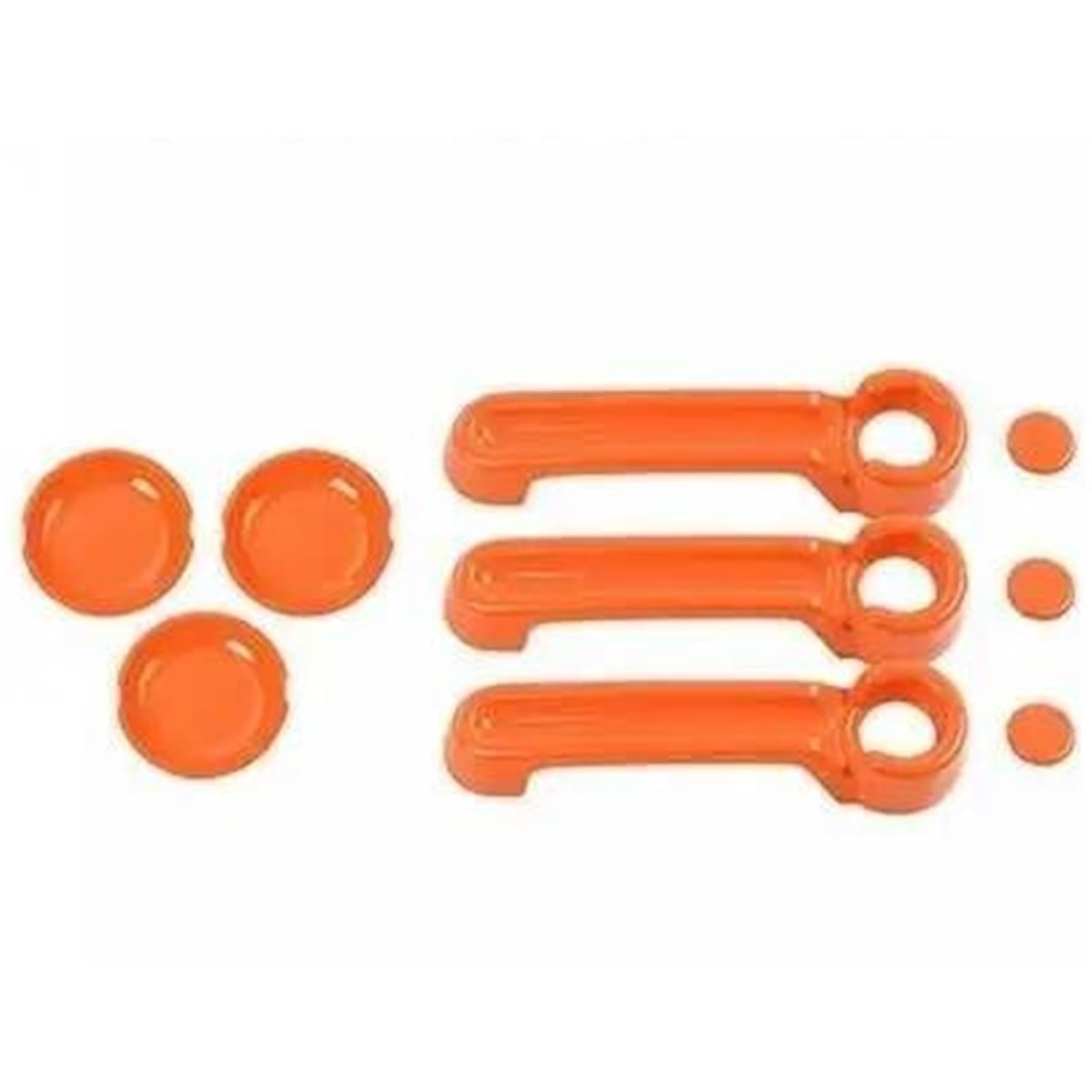 BQWYEDPL Car Tail Door Handle Bowl Decoration Cover Fit for Jeep Fit for Wrangler JK 2007-2017 Car Door Latch Handle(Orange for 2 Door)