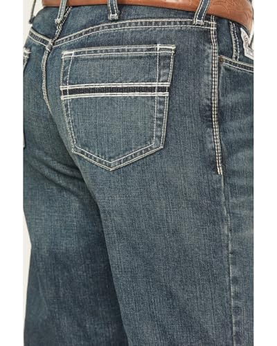 Cinch Men's White Label Relaxed Fit Mid Rise Jeans Dark Stonewash - MB92834019 29W x 36L US4