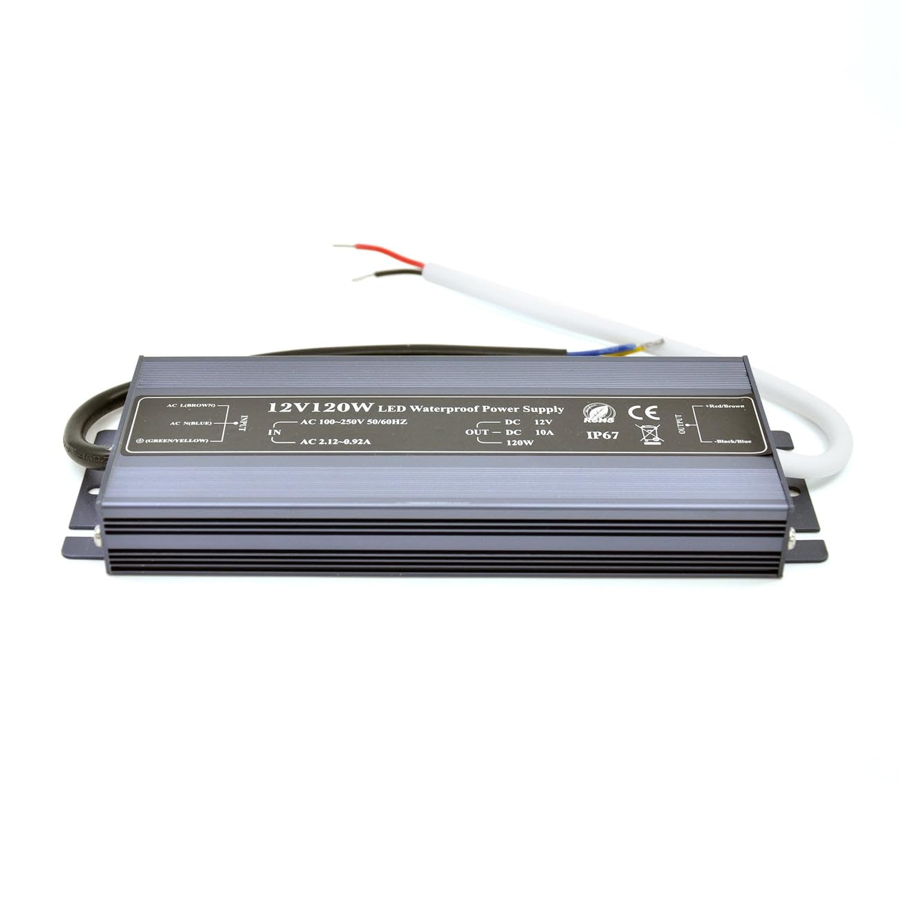 G.W.S® Aluminium IP67 Waterproof DC 12V 120W Max LED Driver Transformer Power Supply DIY LEDs