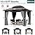 PAMAPIC 10x12FT Hardtop Gazebo,Galvanized Steel Double Roof with Aluminum Frame,Outdoor Permanent Pavilion with Breathable Netting & Privacy Curtain for Patio,Backyard,Deck,Lawn,Gray