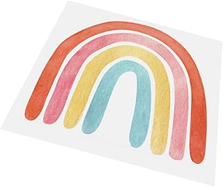 BESPORTBLE 1 Folha Arco-Íris Adesivo De Parede Autoadesivo Decalques De Berçário Decalques De Parede Para Crianças Decalques De Parede De Menina Adesivos De Parede De Cozinha Descascar E