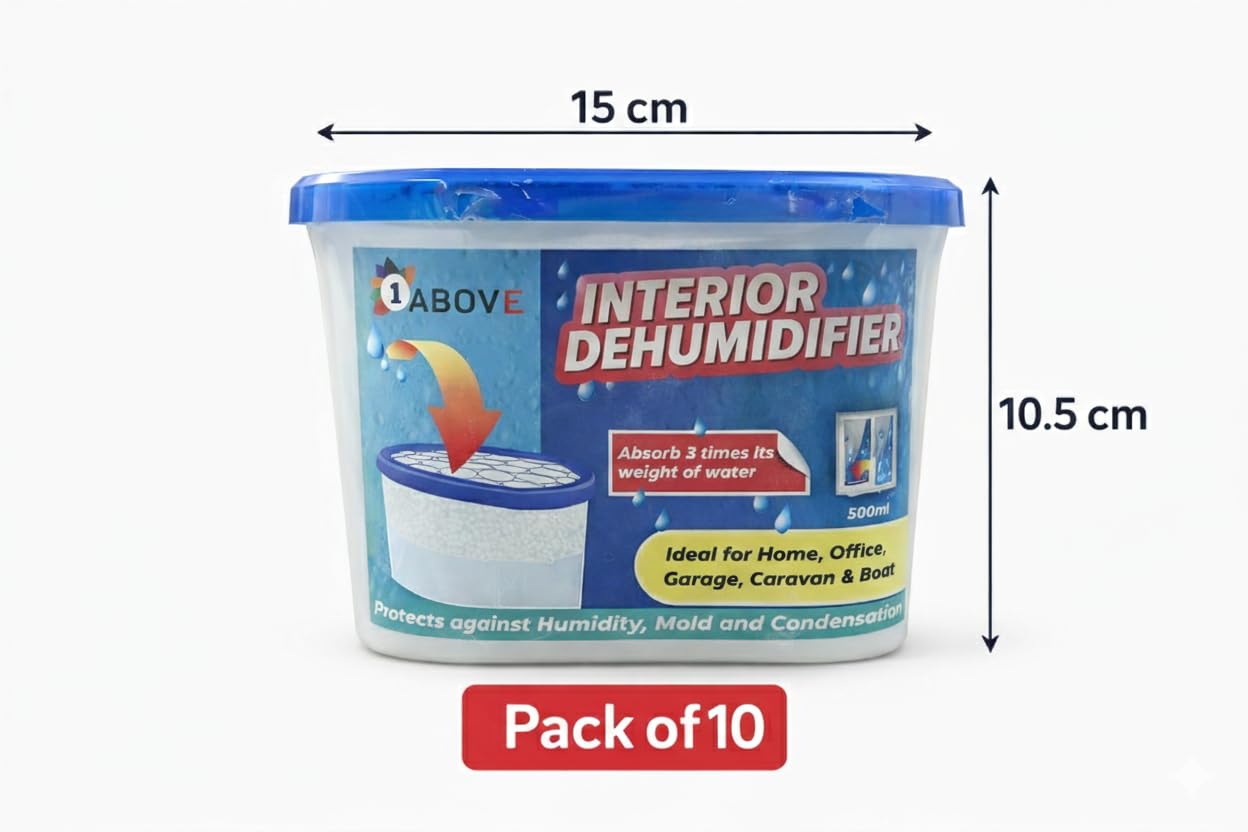 Deumidificatore 500 ml per la rimozione della condensa, deumidificatori per umidità, muffe, umidità in casa, cucina, armadio, camera da letto, roulotte, ufficio, garage, bagno, cantina (10)