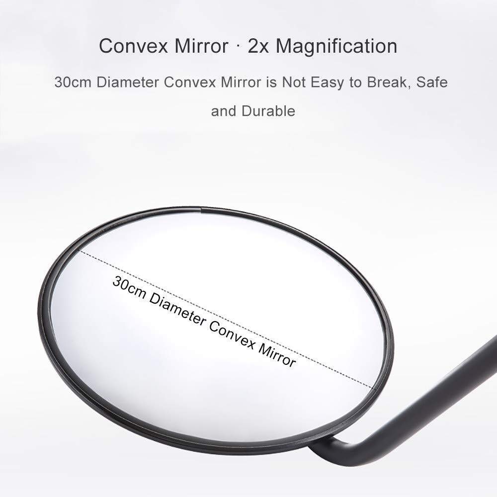 Miroir d'inspection télescopique pour véhicules, réflecteur de réparation avec source lumineuse LED, miroir de détection en acrylique pour inspection de sécurité, 3 roulettes - 1 lampe torche, argent.