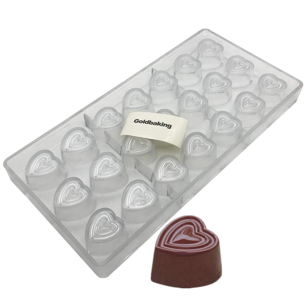 3D Heart Chocolate Polycarbonate Mold DIY Baking Mould