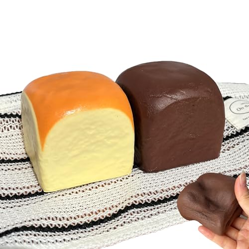 Image of Butter Slow Rising Squishy，Squishy Toy,Dumpling Stress Balls,Fidget Toy (Black Yellow Hawaiian Roll squishy)